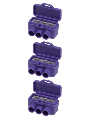 Клемма винтовая изолированная КВИ-3 для Al и Cu проводов (6,0мм2) фиолетовая TDM фото 5