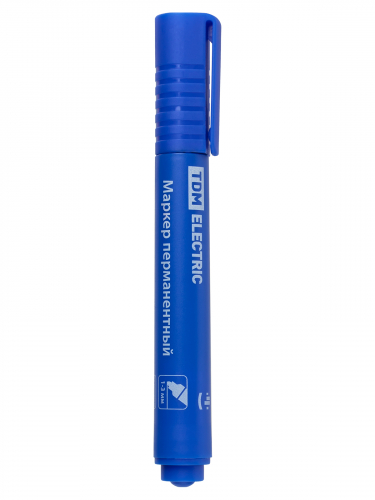 Маркер перманентный 1-3 мм, синий (пакет) круглый наконечник TDM фото 5