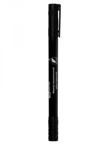 Маркер перманентный двухсторонний 0,4/1 мм, черный (пакет) круглый наконечник TDM фото 5