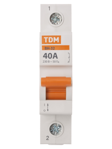 Выключатель нагрузки (мини-рубильник) ВН-32 1P 40A Home Use TDM фото 6