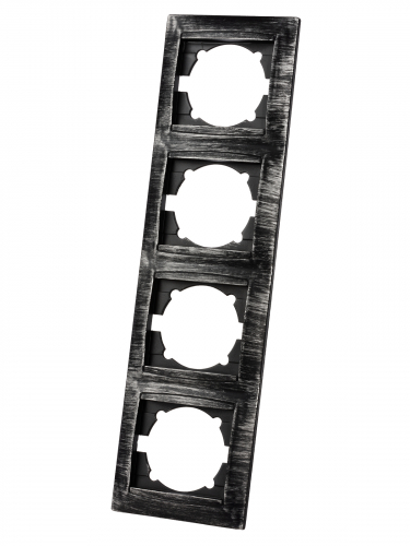 Рамка 4-х постовая вертикальная старинное серебро "Лама" TDM фото 5