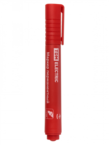Маркер перманентный 1-3 мм, красный (пакет) круглый наконечник TDM фото 5