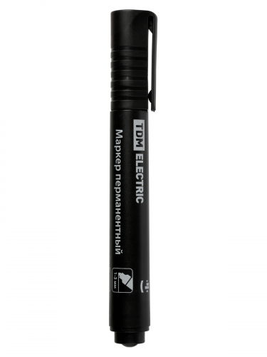 Маркер перманентный 1-3 мм, черный (пакет) круглый наконечник TDM фото 5