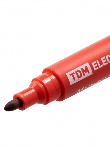 Маркер перманентный 1-3 мм, красный (пакет) круглый наконечник TDM фото 3