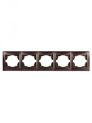 Рамка 5-ти постовая горизонтальная шоколад "Лама" TDM фото 4