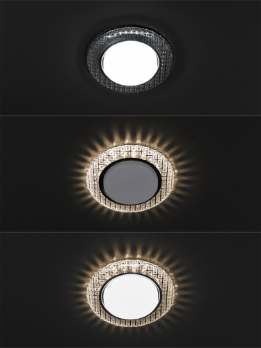 Светильник встраиваемый СВ 03-17 GX53 230В LED подсветка 5 Вт зеркальный/хром TDM фото 4