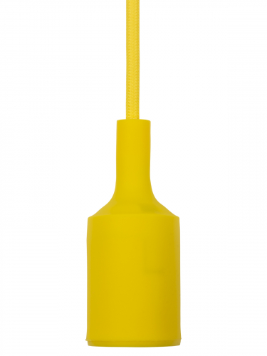 Патрон пластиковый Е27 с подвесом 1 м, желтый TDM фото 5