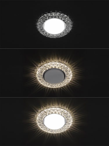 Светильник встраиваемый СВ 03-18 GХ53 230В LED подсветка 5 Вт зеркальный/хром TDM фото 4