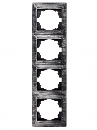Рамка 4-х постовая вертикальная старинное серебро "Лама" TDM фото 4