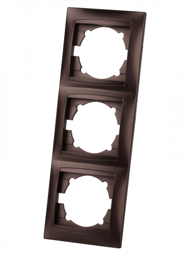 Рамка 3-х постовая вертикальная шоколад "Лама" TDM фото 5