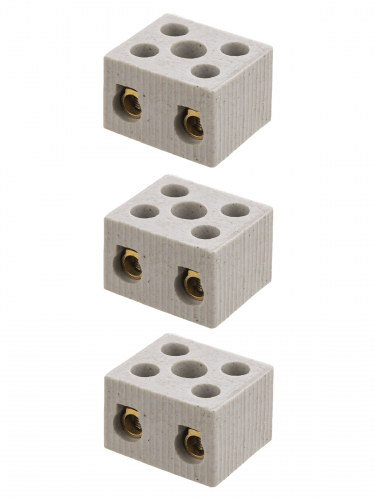 Керамический блок зажимов 30 Ампер 2 пары контактов с крепежным отверстием TDM фото 3
