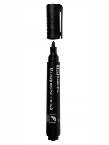 Маркер перманентный 1-3 мм, черный (пакет) круглый наконечник TDM фото 4